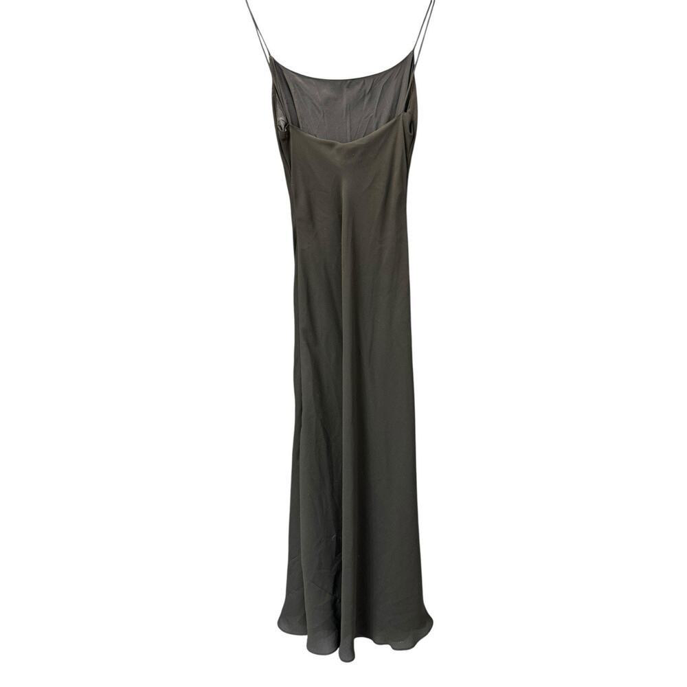 Y2K Geary Roark Kamisato Black Spaghetti Maxi Slip Dress Gown Whimsigoth Grunge - Picture 8 of 11